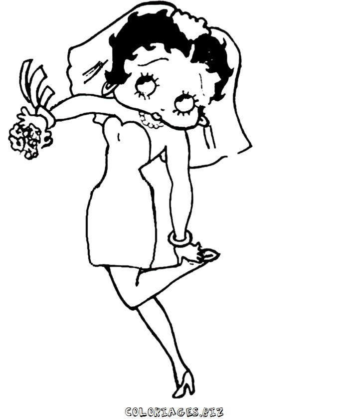 Betty Boop en pleine pose charmante avec un décor stylisé