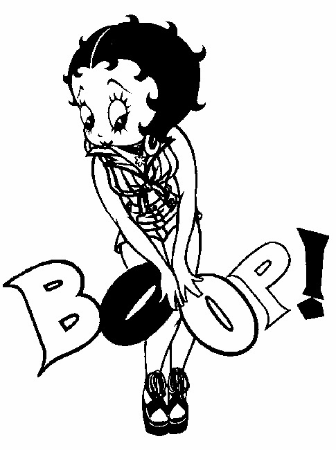 Betty Boop en pleine pose avec son style rétro
