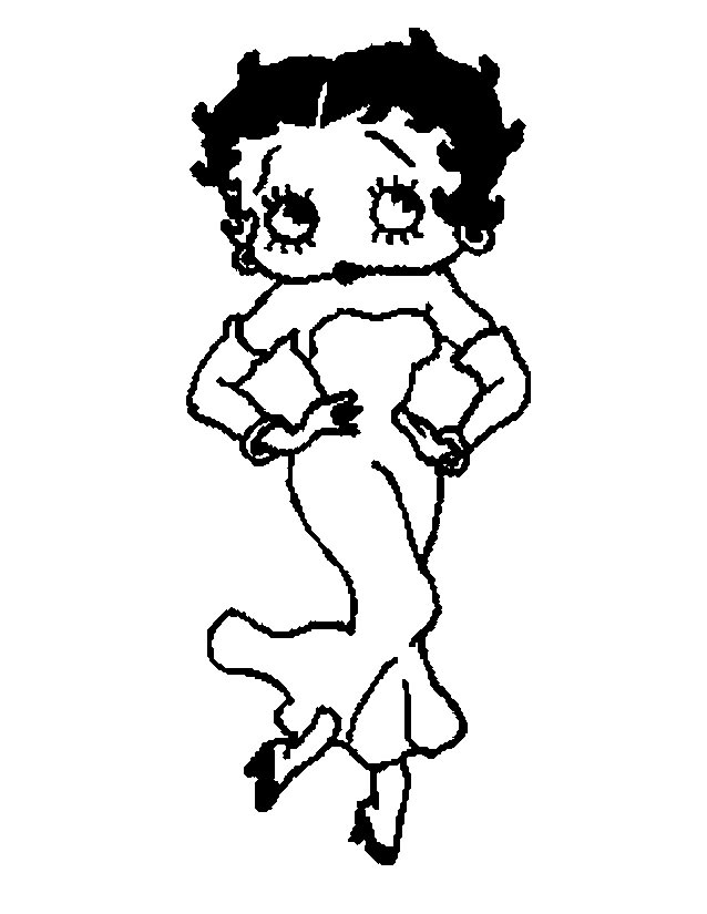 Betty Boop en pleine pose avec une ambiance rétro