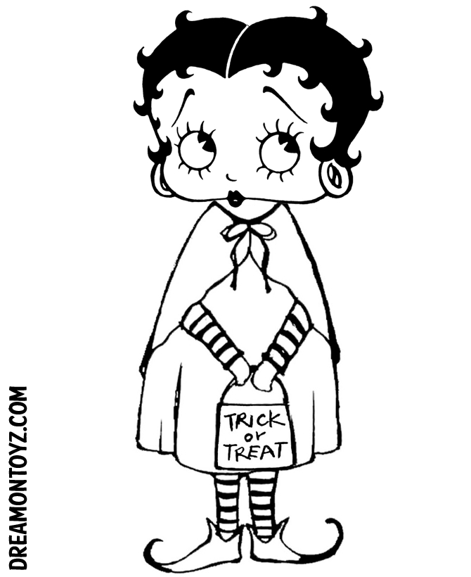 Betty Boop en pleine pose avec un décor stylisé