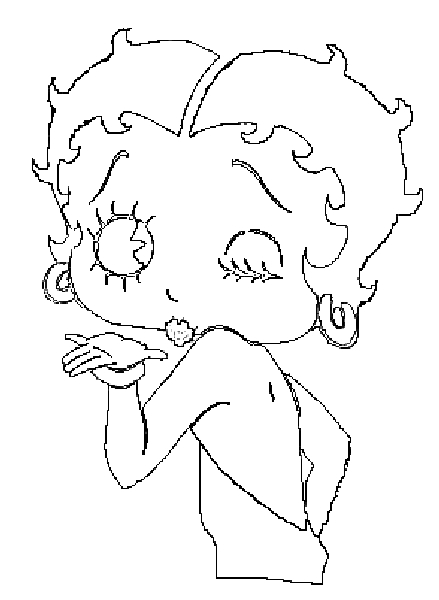 Betty Boop en pleine danse avec un décor stylisé
