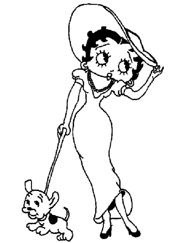 Betty Boop souriante avec un décor stylisé Betty Boop souriante avec un décor stylisé