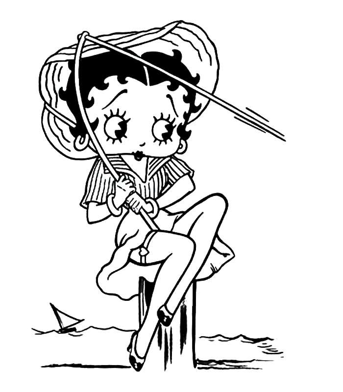 Betty Boop en portrait avec un fond minimaliste