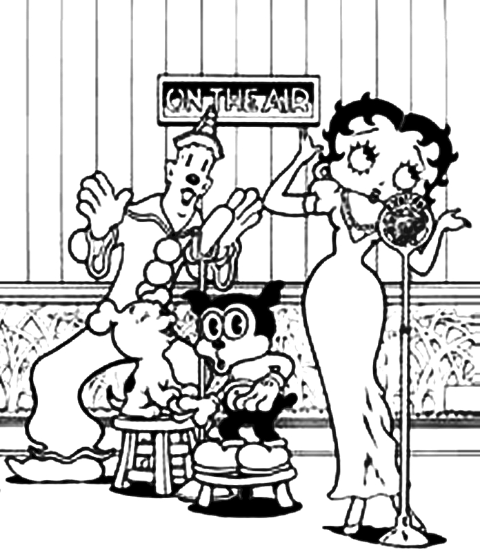 Betty Boop en pleine pose avec son style emblématique