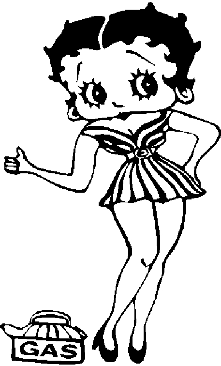 Betty Boop en pleine danse avec un sourire charmant