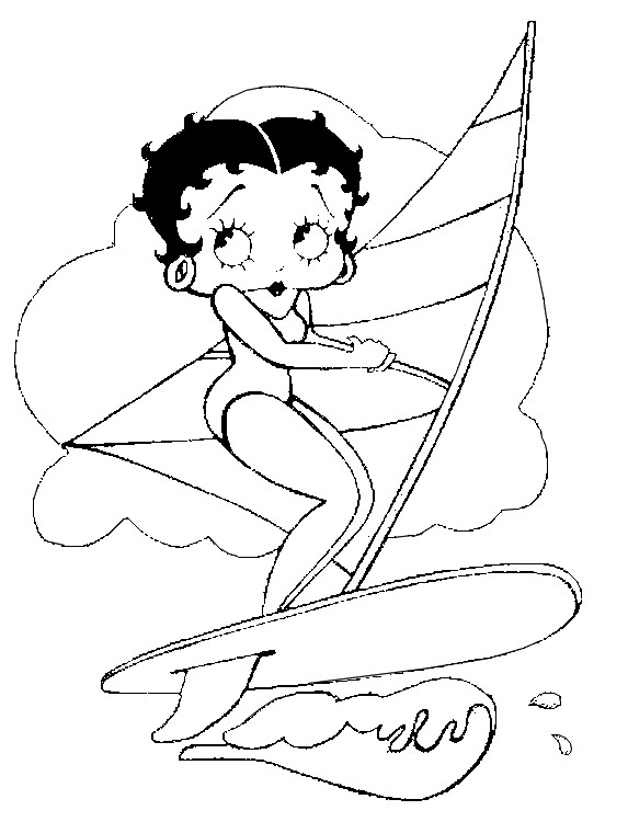 Betty Boop en pleine pose avec un fond stylisé Betty Boop en pleine pose avec un fond stylisé