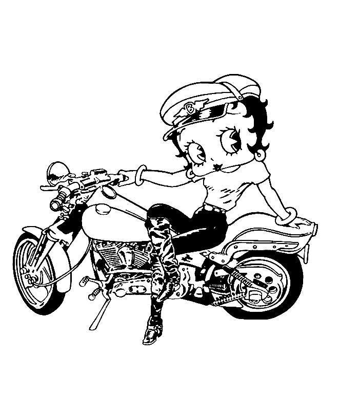 Betty Boop en pleine pose avec un décor stylisé