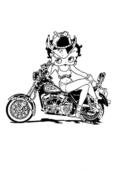 Betty Boop en pleine pose artistique avec un décor stylisé
