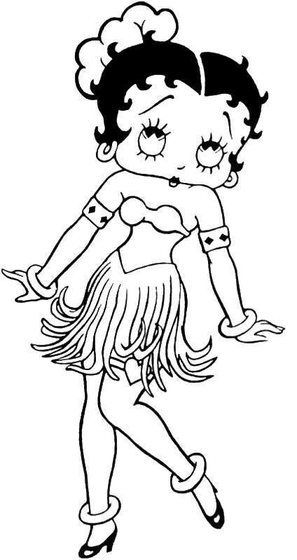 Betty Boop dans une pose pétillante avec un fond stylisé Betty Boop dans une pose pétillante avec un fond stylisé