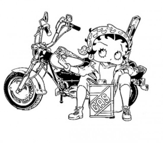 Betty Boop en pleine pose avec un style rétro