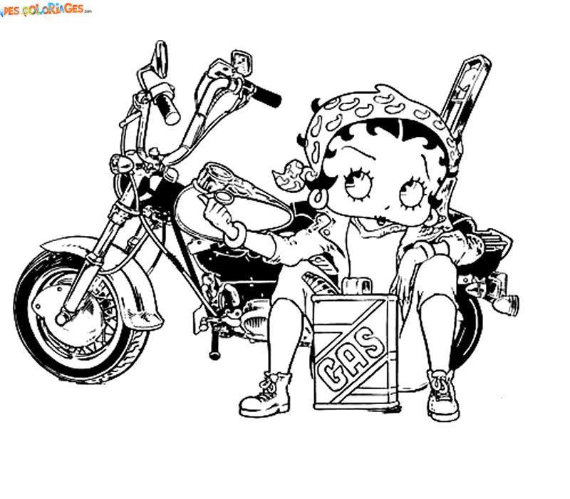 Betty Boop en pleine pose avec un décor stylisé Betty Boop en pleine pose avec un décor stylisé