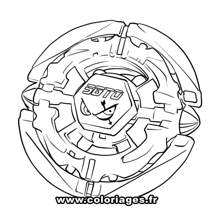 Coloriage de Beyblade avec un personnage en action dans un environnement dynamique