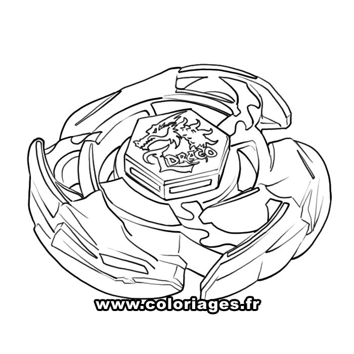 Coloriage de Beyblade avec un personnage en action sur fond dynamique