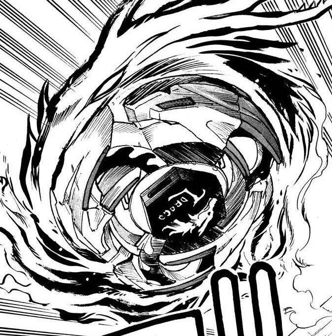 Coloriage Beyblade avec un personnage en action sur un fond dynamique