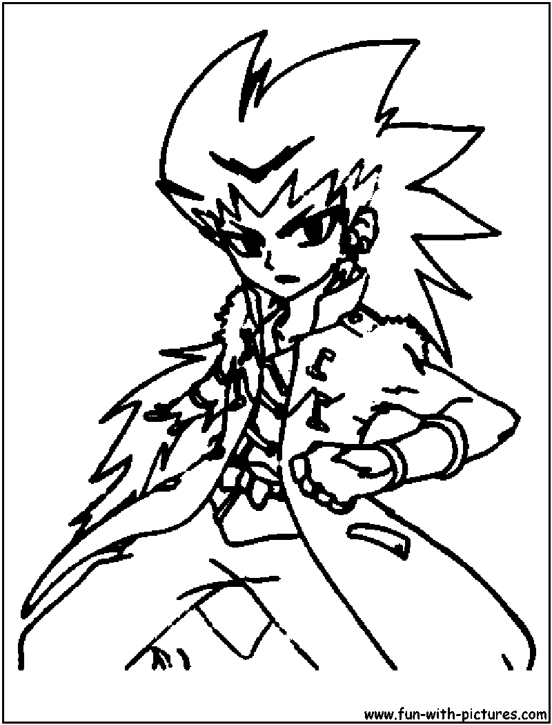 Coloriage de Beyblade : un duel intense entre deux toupies sur fond dynamique