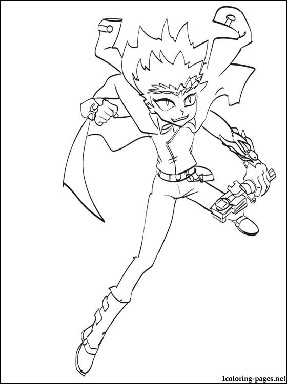 Coloriage de Beyblade dans une arène de combat dynamique