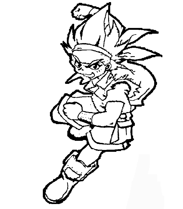 Coloriage de Beyblade en pleine action sur un fond dynamique