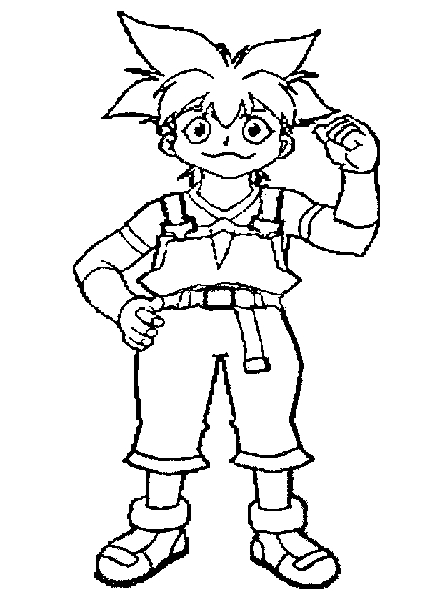 Coloriage de Beyblade en pleine action sur un fond dynamique