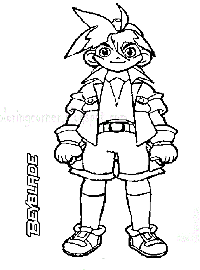 Coloriage de beyblade avec un combat dynamique entre deux toupies