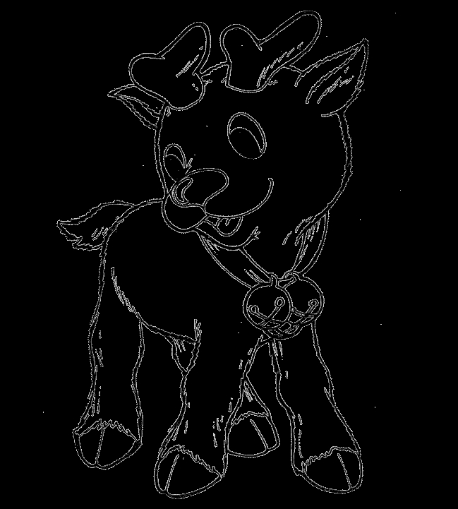 Coloriage d'une biche dans une forêt tranquille