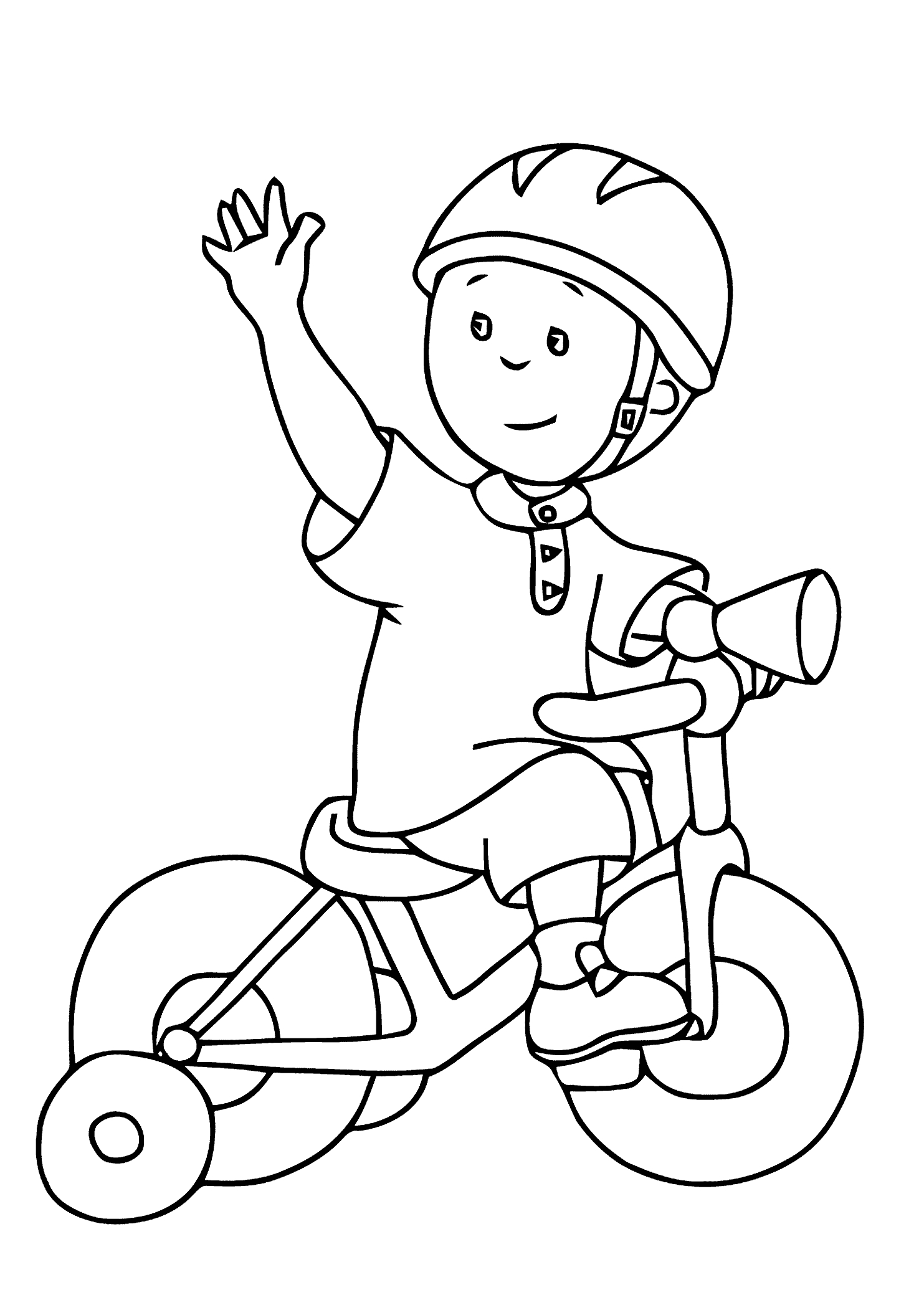 Coloriage d'une bicyclette sur un chemin en plein air