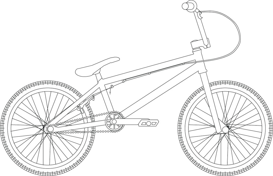 Coloriage d'une bicyclette sur un chemin ensoleillé