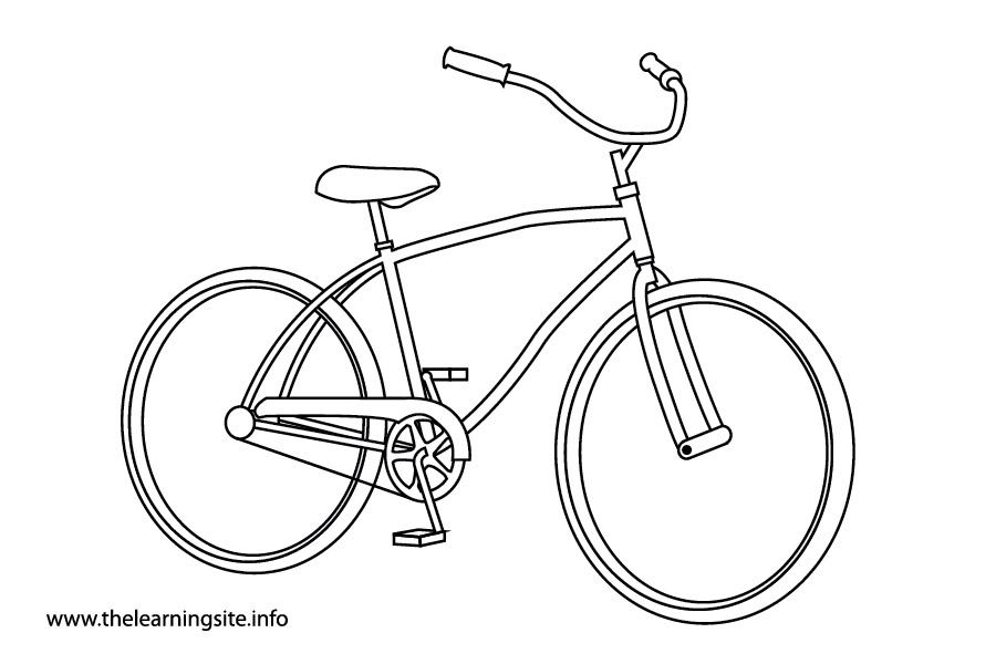 Coloriage d'une bicyclette sur un chemin ensoleillé
