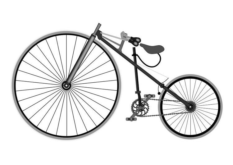 Coloriage d'une bicyclette sur un chemin ensoleillé