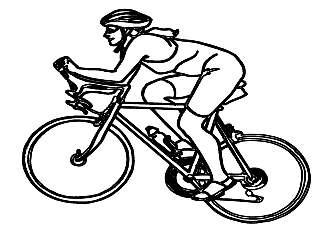 Coloriage d'une bicyclette posée sur un chemin de campagne