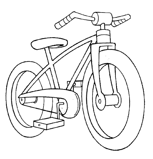 Coloriage d'une bicyclette dans un cadre champêtre