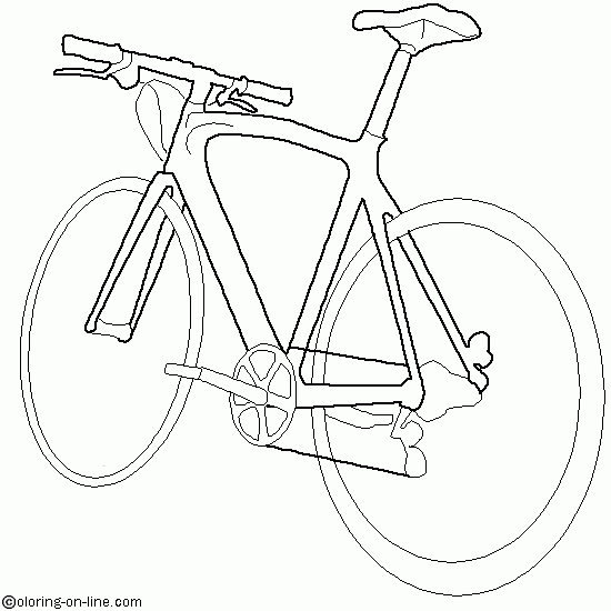 Coloriage d'une bicyclette sur un chemin ensoleillé