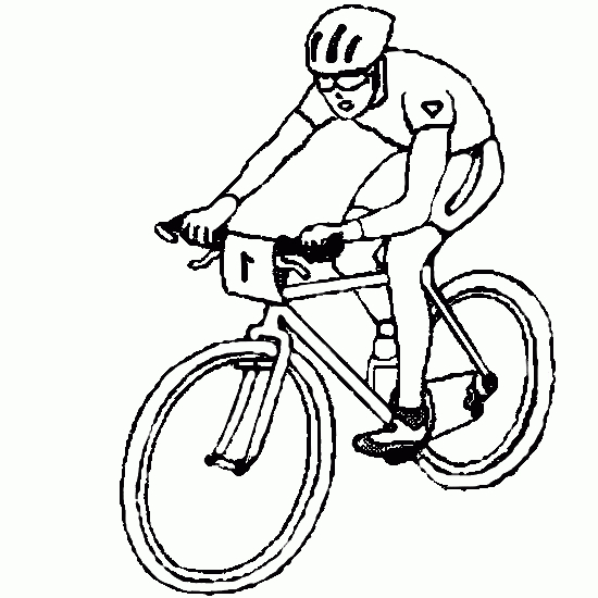 Coloriage d'une bicyclette dans un environnement naturel