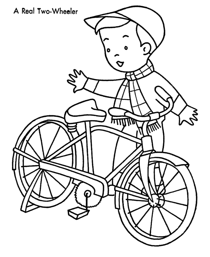 Coloriage d'une bicyclette au design classique sur fond simple