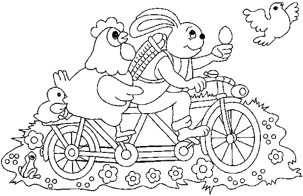 Coloriage d'une bicyclette sur un chemin ensoleillé