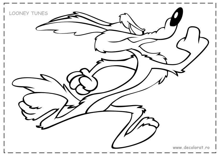 Bip Bip et Coyote en pleine course à travers le désert