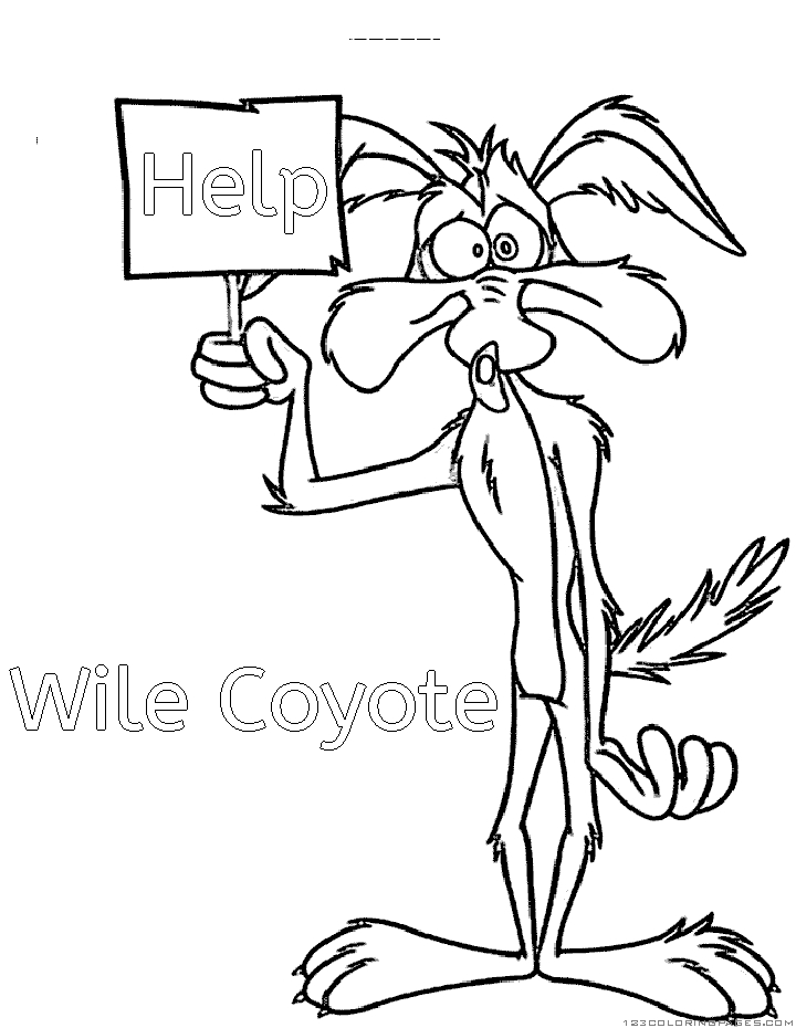Bip Bip et Coyote en pleine course poursuite dans un paysage désertique
