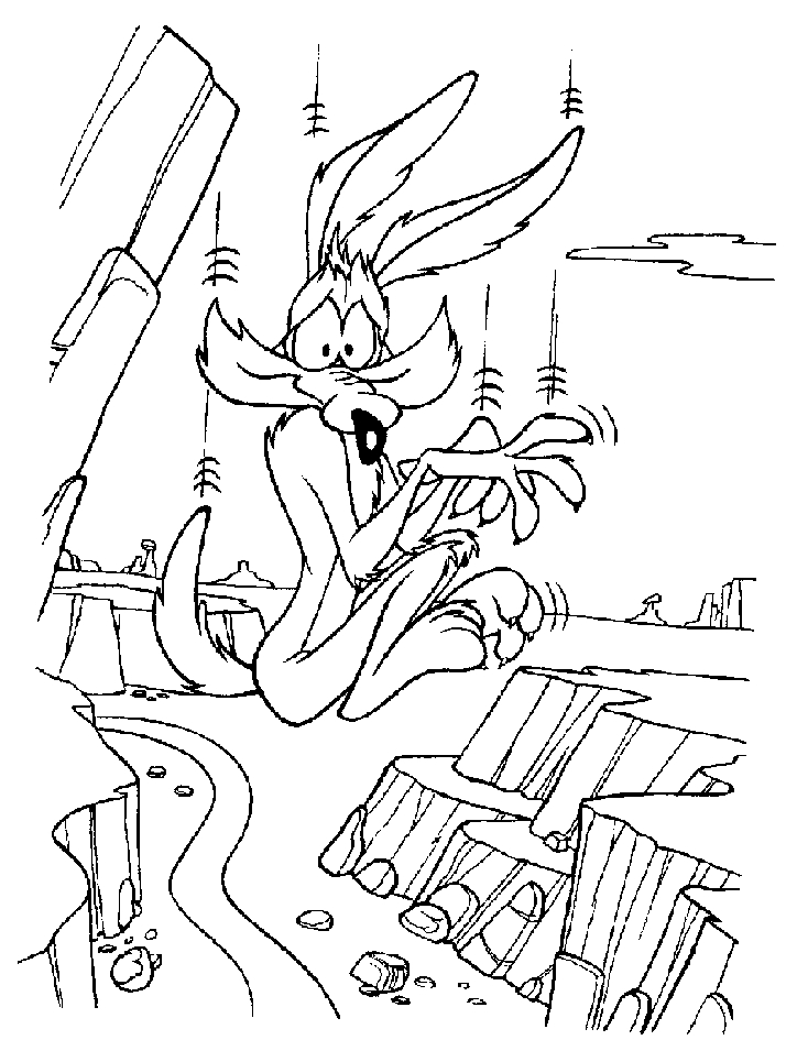 Bip Bip et Coyote en pleine course dans le désert