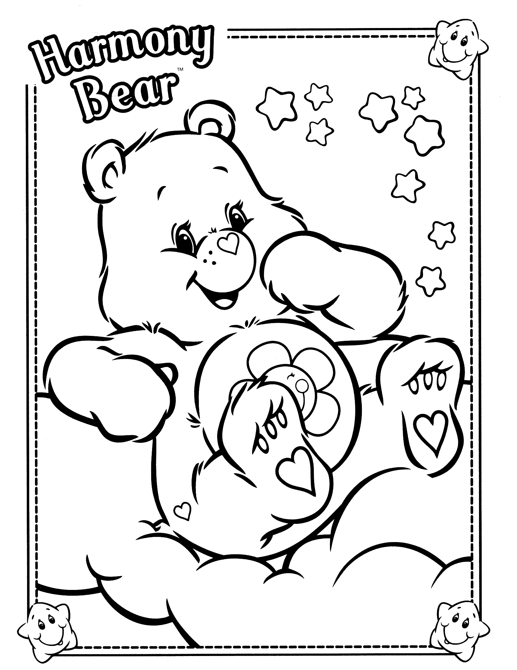 Bisounours Calinours se repose sous un arbre fleuri