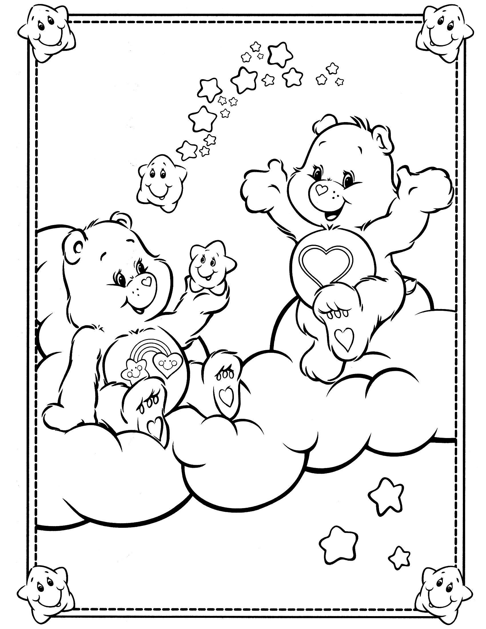 Un bisounours calinours dans un décor doux et apaisant