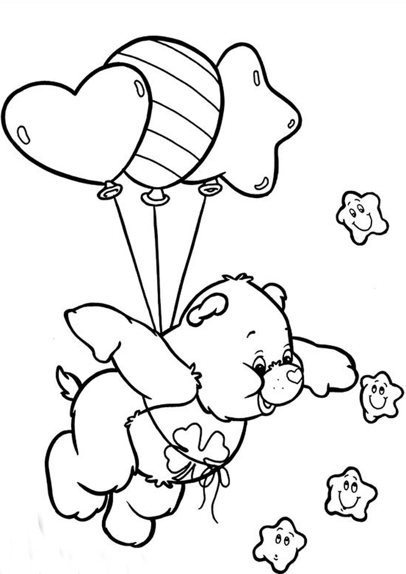 Un bisounours calinours souriant dans un paysage doux et accueillant