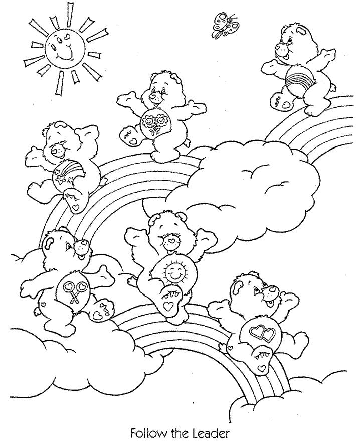 Bisounours Calinours dans un cadre naturel joyeux