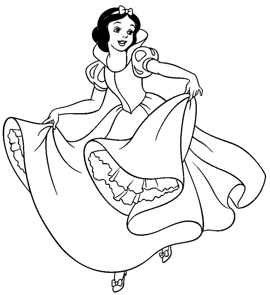 Blanche-Neige et les Sept Nains en pleine forêt