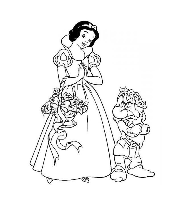 Blanche-Neige et les sept nains au cœur de la forêt