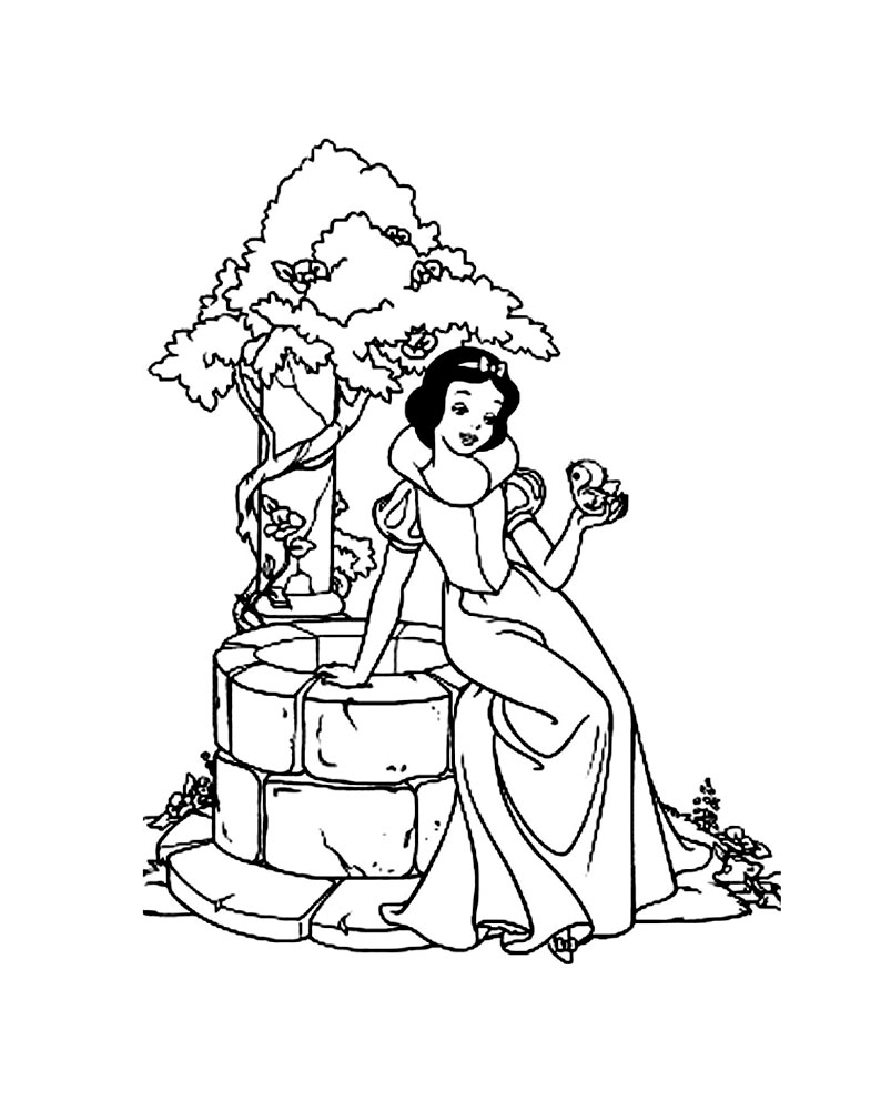 Blanche-Neige et les sept nains dans la forêt enchantée