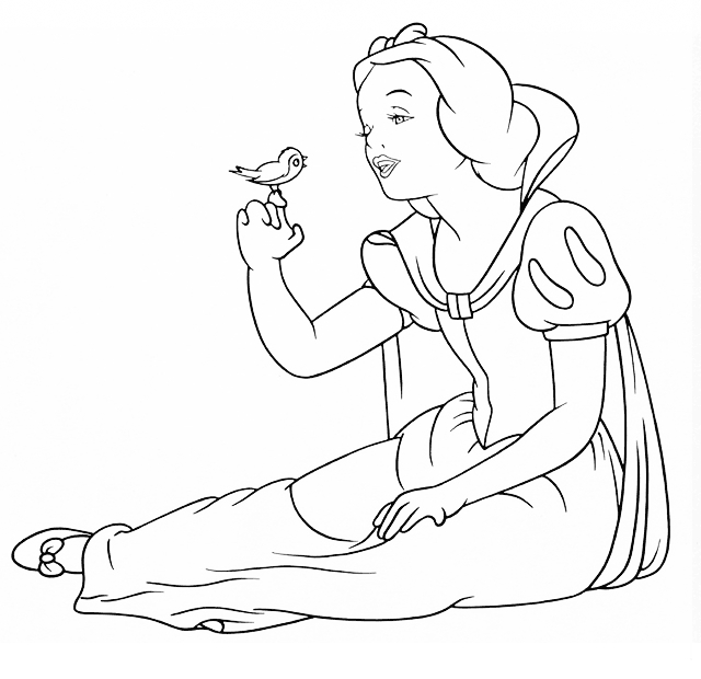 Blanche-Neige et les Sept Nains dans la forêt enchantée