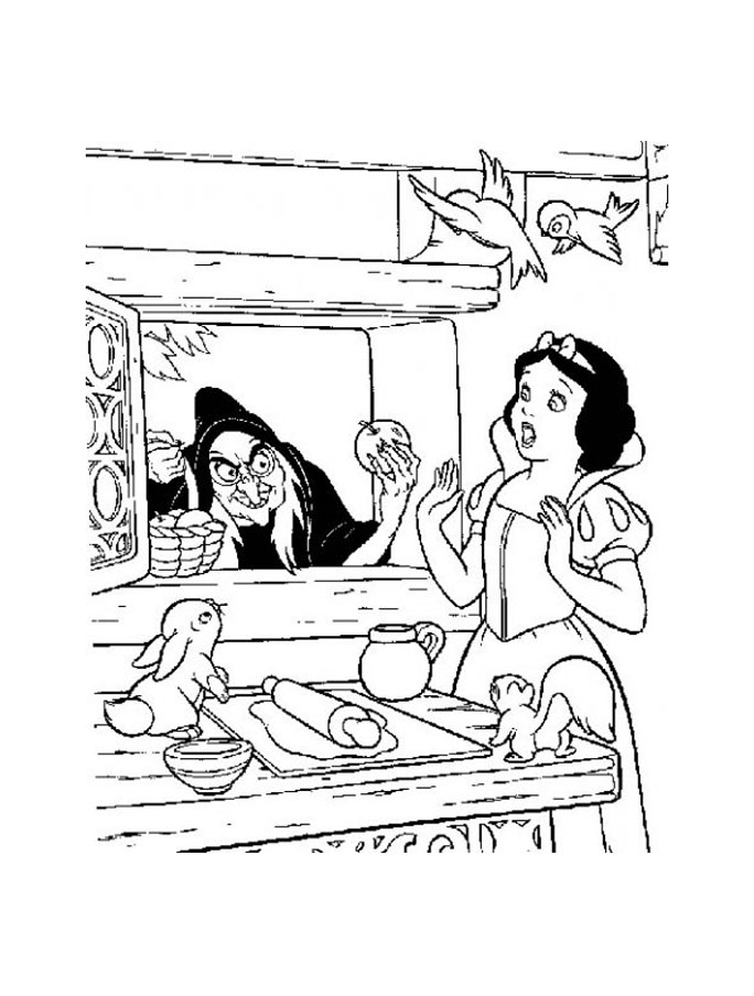 Blanche-Neige et les Sept Nains dans la forêt enchantée