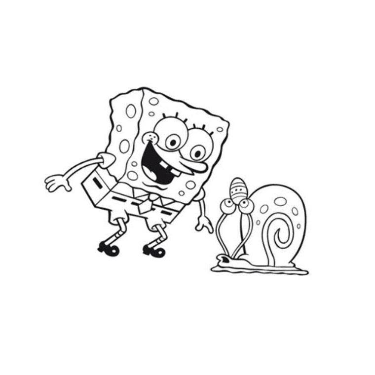 Bob l'Éponge souriant sous l'eau avec son ami Patrick