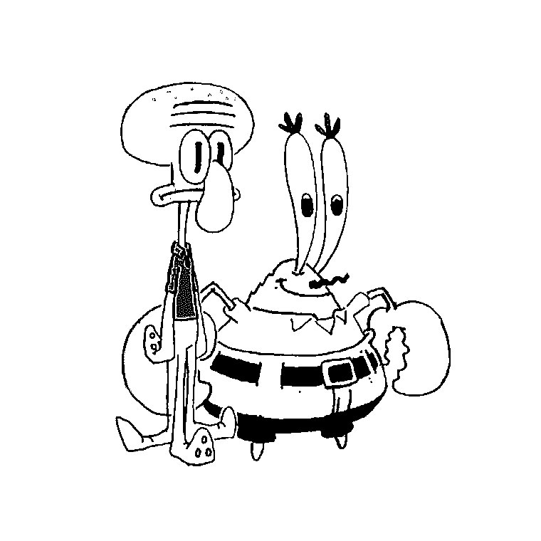 Bob l'Éponge souriant avec son ami Patrick dans leur univers sous-marin