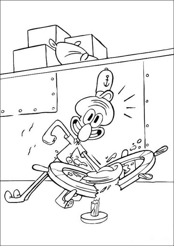 Bob l'Éponge souriant dans son univers aquatique