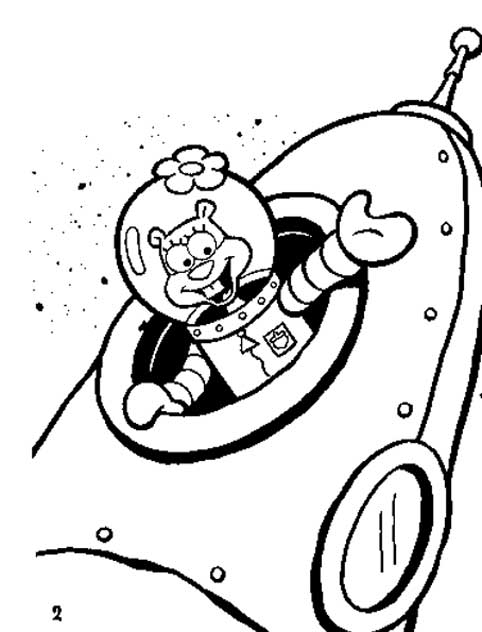 Bob l'Éponge souriant devant son ancre sur le fond de Bikini Bottom